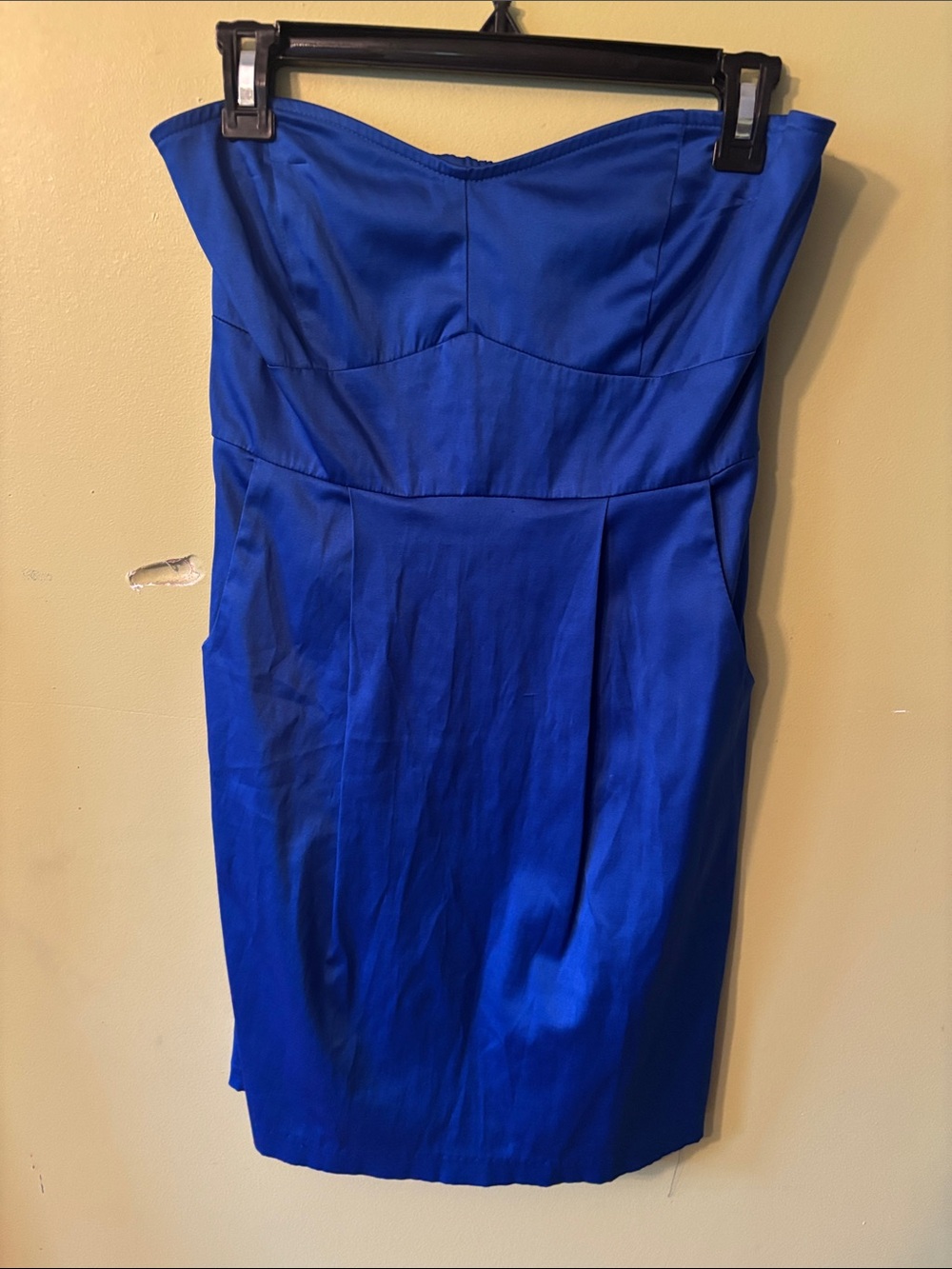 Lovely Day Strapless Blue Sheath Dress